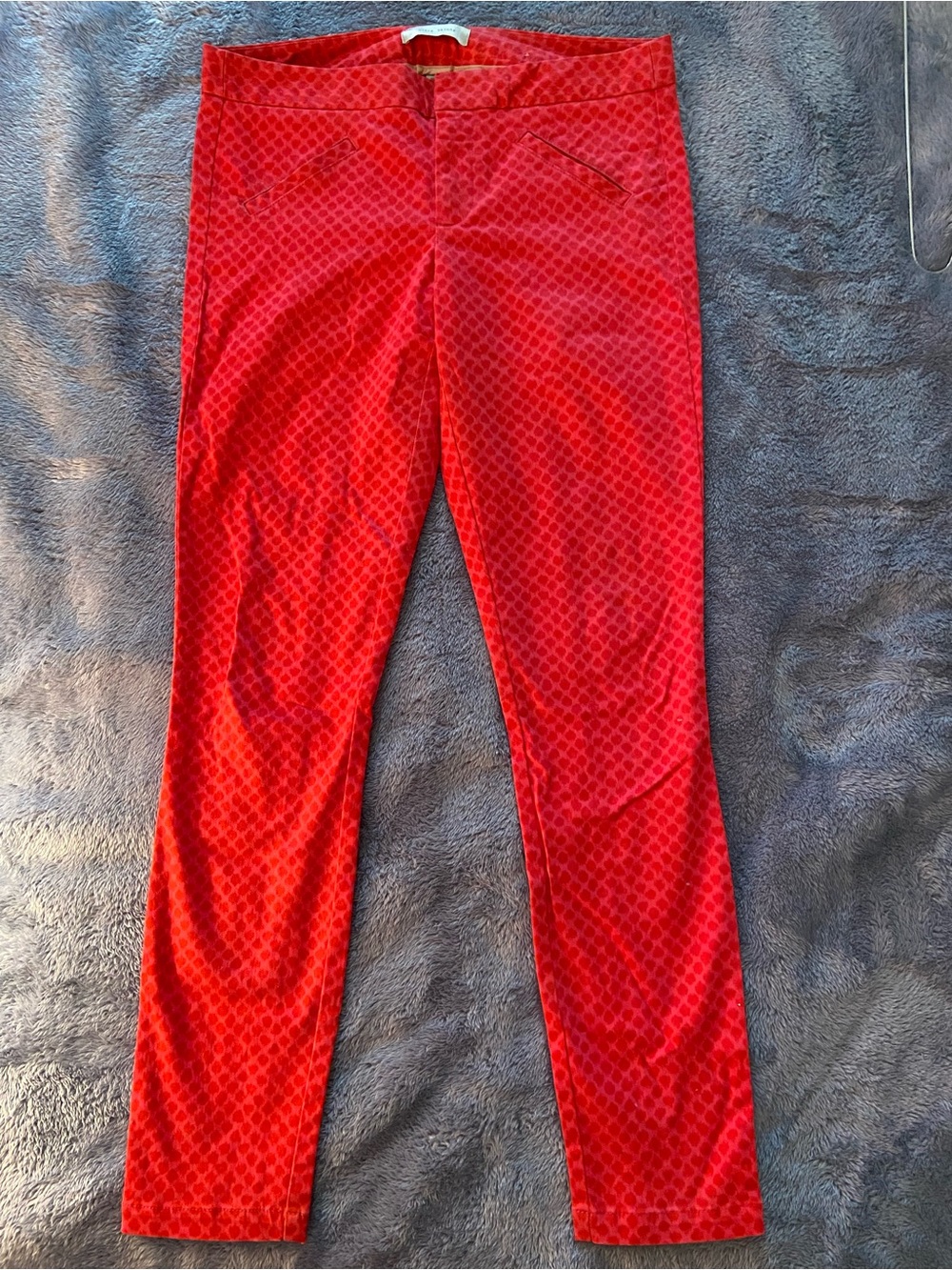 GAP Ultra Skinny Coral-Red Stretch Pants